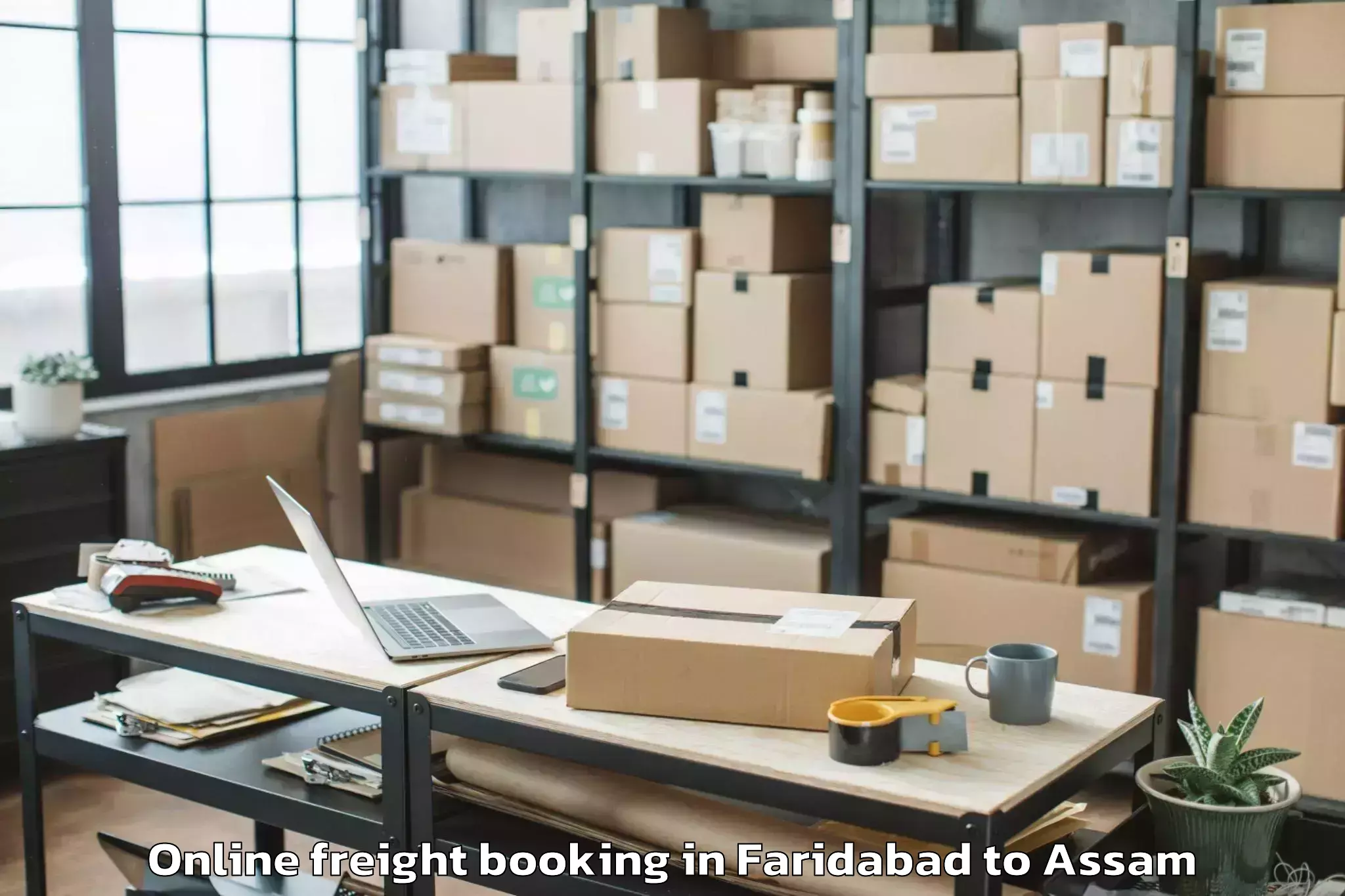 Book Faridabad to Lilabari Airport Ixi Online Freight Booking Online